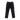 Black velvet pants shown from the back, featuring a straight-leg fit, belt loops, and two back pockets on a solid white background.
