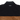 Close-up back view of a colorblock quarter-zip pullover sweater by HANDUP, featuring a black upper body and a brown corduroy lower body, with the brand name 'HANDUP' printed in white on the collar.