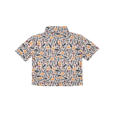 Cropped FlexGRID Button Up - GPUNO Cream Floral