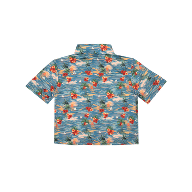 Cropped FlexGRID Button Up - Sunburn Shred