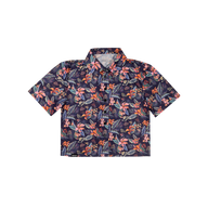 Floral patterned shirt on a white background