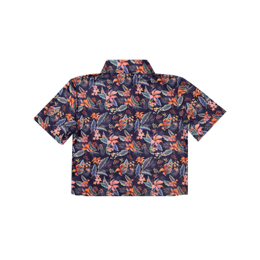 Floral patterned shirt on a white background