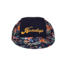 Floral-patterned cap with 'Handup' text on a white background