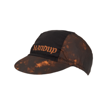 Black and brown cap with 'Handup' logo on a white background
