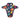 Product with colorful donut pattern on a dark background, featuring the brand 'Handup'.