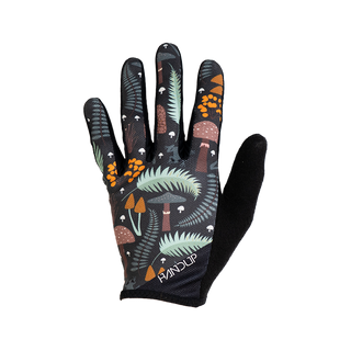 cycling glove with forest pattern 
