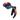 Colorful tie-dye gloves with black accents on a white background