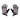 A pair of HANDUP brand racing gloves featuring a black and white checkerboard pattern on the back of the hand and solid black palms, shown against a plain white background.