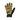 A single athletic glove shown flat against a solid white background. The glove features a metallic olive-gold back with a black geometric pixelated pattern across the fingers and back, and a solid black palm side.