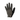 Black glove with brand logo on a white background