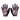Pair of gloves with floral pattern on a white background