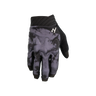Black and gray glove with a brand logo on a white background
