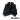Black gloves with touchscreen technology on a white background