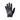 Black glove with white 'Handup' branding and checkered detail on a white background