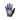 Colorful glove with a blue and pink pattern on a white background