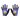 Pair of colorful gloves with black accents on a white background