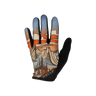 Gloves with a western desert theme design and 'HANDUP' branding
