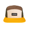 Multicolored cap with 'Handup' logo on a white background