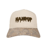 Beige and camouflage cap with 'HANDUP' embroidery on a white background