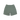 Green shorts with a brand logo on a white background