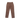 A pair of brown corduroy pants shown from the back, featuring a small black brand label on the right side pocket, set against a plain white background.