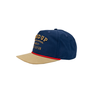 Pinch Front Rope Hat - Fast & Fun Navy/Tan