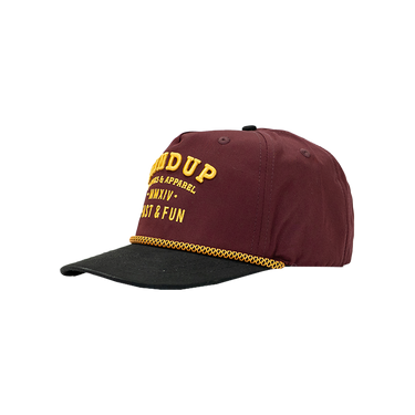 Pinch Front Rope Hat - Fast & Fun Maroon/Black