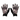 Pair of gloves with tie-dye pattern on a white background