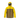 Two-tone yellow and brown jacket with a hood on a white background