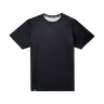 Black t-shirt on a white background