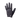 A single black glove against a white background, designed for adult hands with a visible brand logo on the thumb.