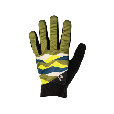 Glove with a colorful pattern on a white background