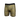 Black and yellow patterned athletic shorts on a white background