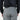Close up of the back of a man wearing grey mountain bike shorts and a black shirt on a white background