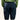 The back of a man wearing black mountain bike shorts and a green long sleeve jersey on a white background