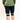 the back of a man wearing a green long sleeve shirt and black mountain bike shorts and knee pads