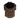 A long-sleeved Flannel Button Up shirt in brown and tan plaid pattern with a solid black panel across the shoulders.