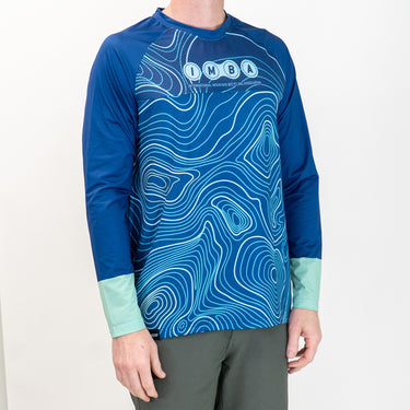 Long Sleeve VenTop Jersey - IMBA Blue Topo
