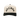 White and black cap with text on a white background
