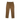 A pair of brown pants shown flat against a solid white background, featuring a straight-leg fit and classic five-pocket design.