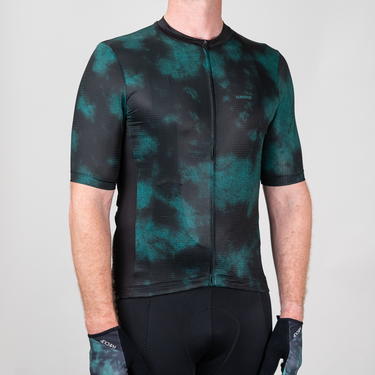 Full Zip Cycling Jersey - Acid Forest