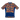 Colorful mushroom-patterned shirt with blue base on a white background