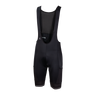 Black cycling bib shorts on a white background
