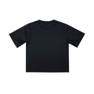 Black t-shirt on a white background