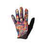Colorful glove with mushroom design on a white background