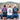 Three people standing on a wooden deck overlooking a scenic mountain landscape.