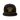 Black cap with gold embroidered design and 'HANDUP' text on a white background