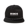 Black cap with IMBA logo on a white background