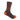 Black and orange sock on a white background